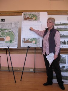 Lynn Wirta unveils the new playground plans